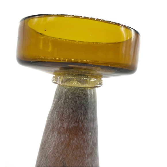 Modern Design Studio Art Glass Pillar Candle Holder MCM mid-century modern 60s - Picture 2 of 5